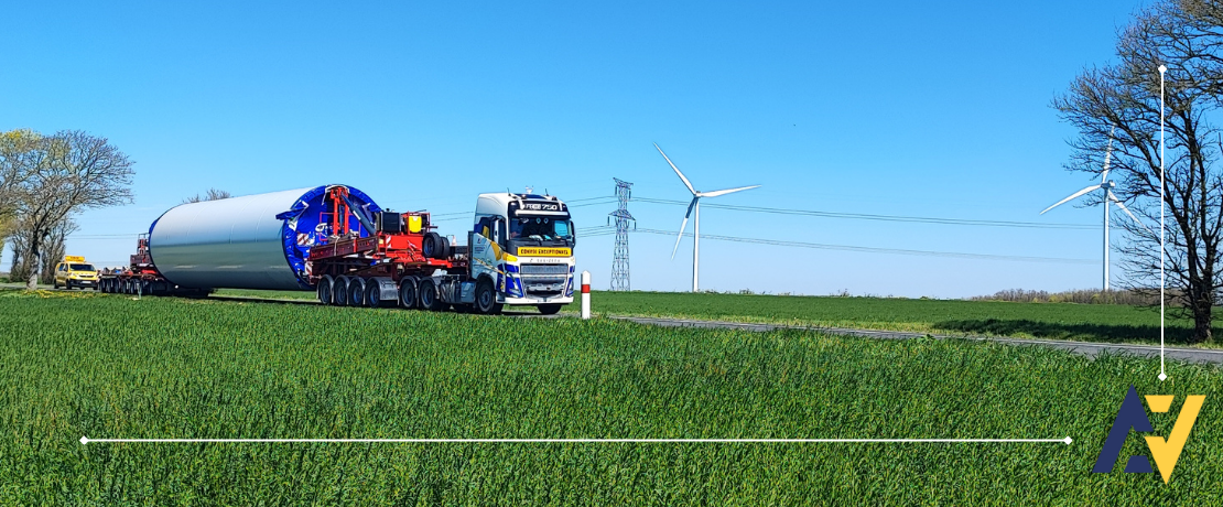 Transport de fut éolien par pinces